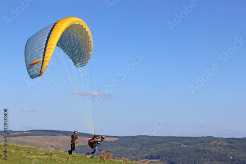 Paraglider launching wing