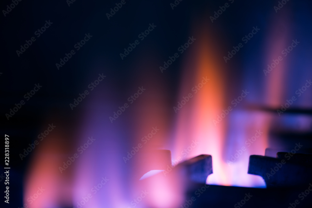 Obraz premium Gas burning frame abstract background.