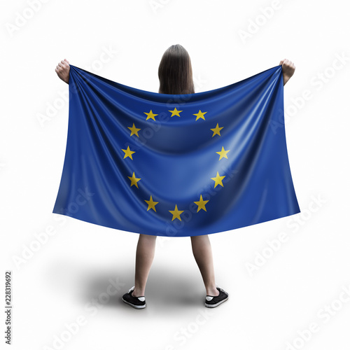 Women and European union flag