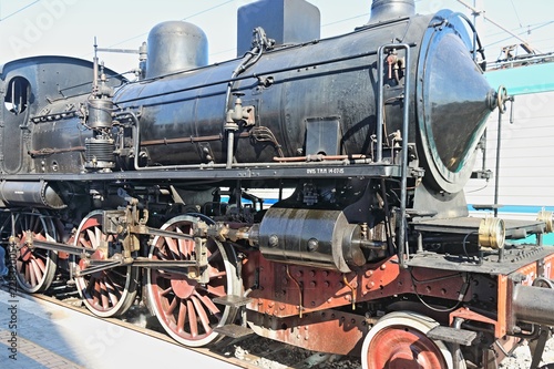 Antico treno a vapore nella Stazione Termini di Roma