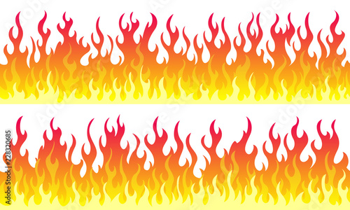 Fire flame frame borders