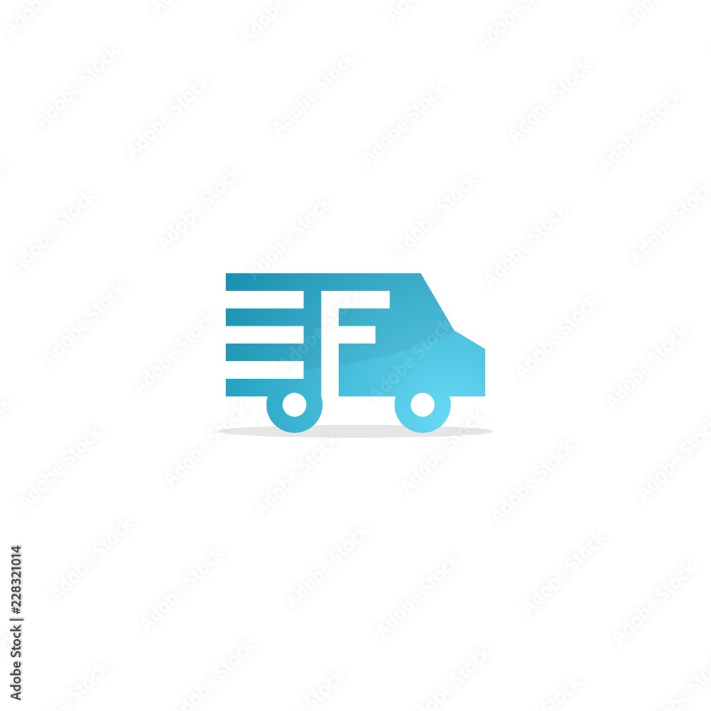 Letter F Van Car Abstract Delivery Creative Icon Logo Design Template Element Vector Letter F Van Car Abstract Delivery Creative Icon Logo Design Template Element Vector