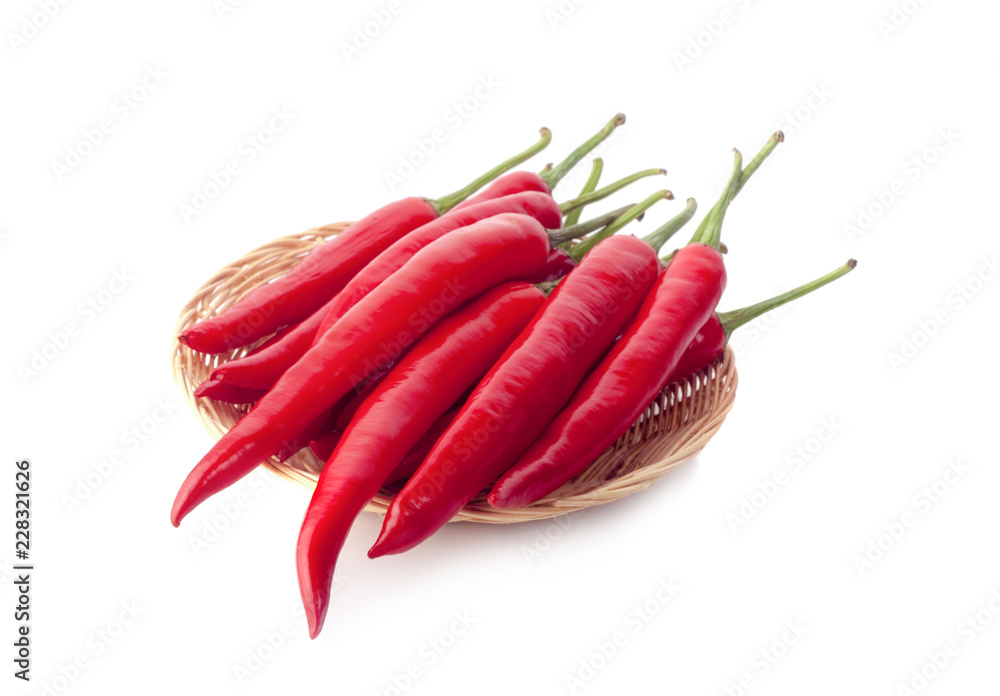 Red chilli pepper isolated on a white background. Red chilli pepper isolated on a white background.