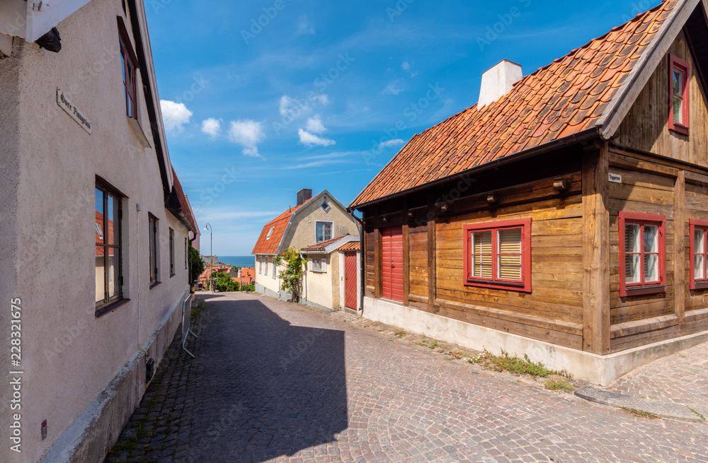 street in old town of gotland