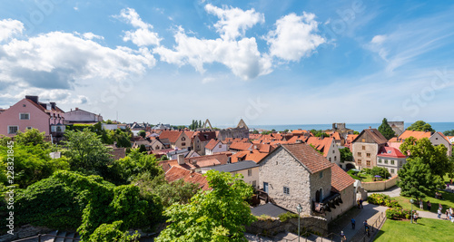 view of old town of gotland sweden photo