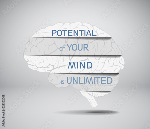Conceptual illustration of the development power potential of mind