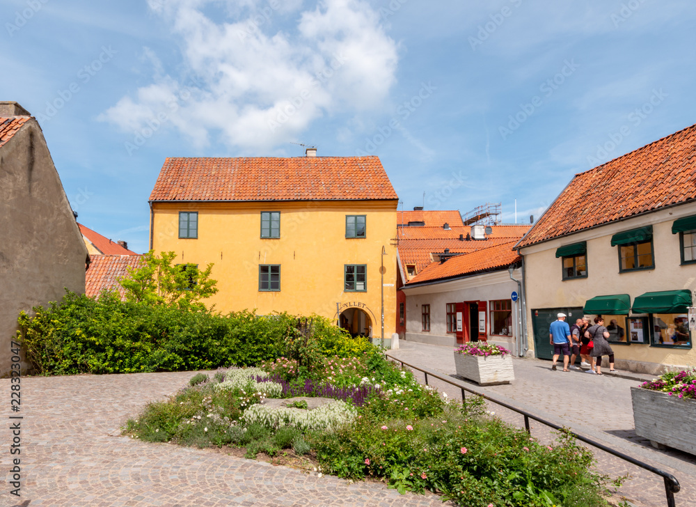 colorful houses in town of gotland