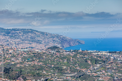 Impressive mountain Cabo Girao view from town Camara de Lobos