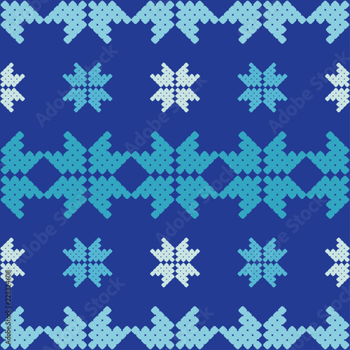 Seamless vector background with decorative snowflakes. Winter pattern. Can be used for wallpaper, textile, invitation card, wrapping, web page background.