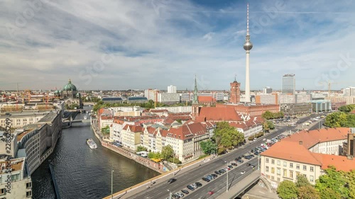 Wallpaper Mural Berlin city skyline with with TV Tower, Berliner Dom and River Spree Torontodigital.ca