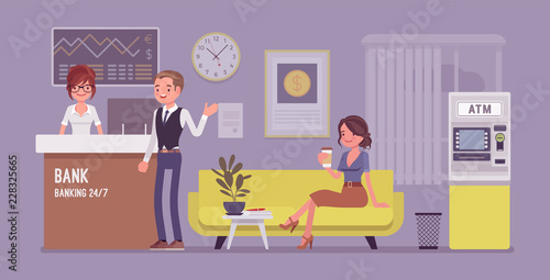 Bank office interior design