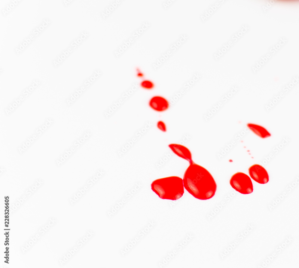Puddles of blood on a white background. Puddles of blood on a white background.