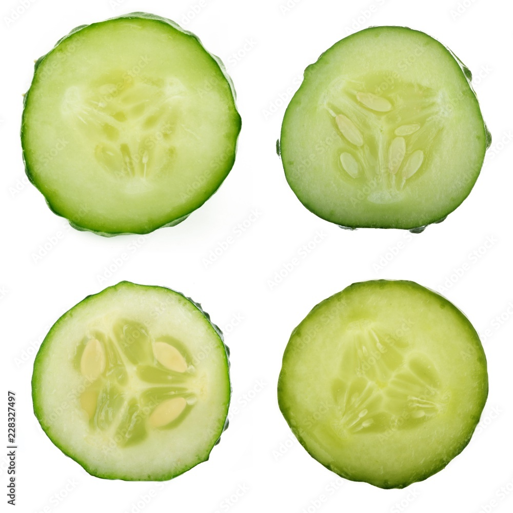 set of cucumber isolated on white set of cucumber isolated on white