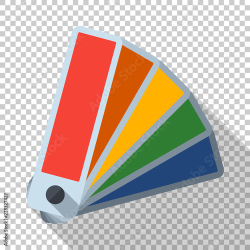 Color palette icon in flat style on transparent background