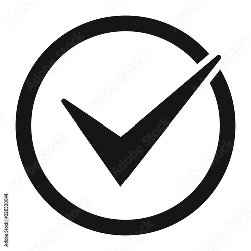 Check icon. Checkmark vector. Approved symbol. Ok icon. Check button sign. Tick icon. Checkpoint. Best modern flat pictogram illustration sign for web and mobile apps design