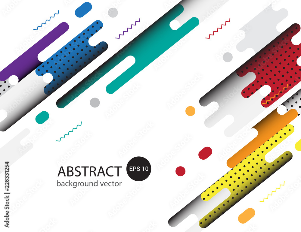 Covers with flat geometric pattern Background.Vector illustration. - obrazy, fototapety, plakaty 