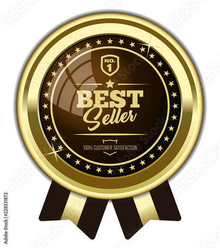 Best Seller Badge with Ribbons