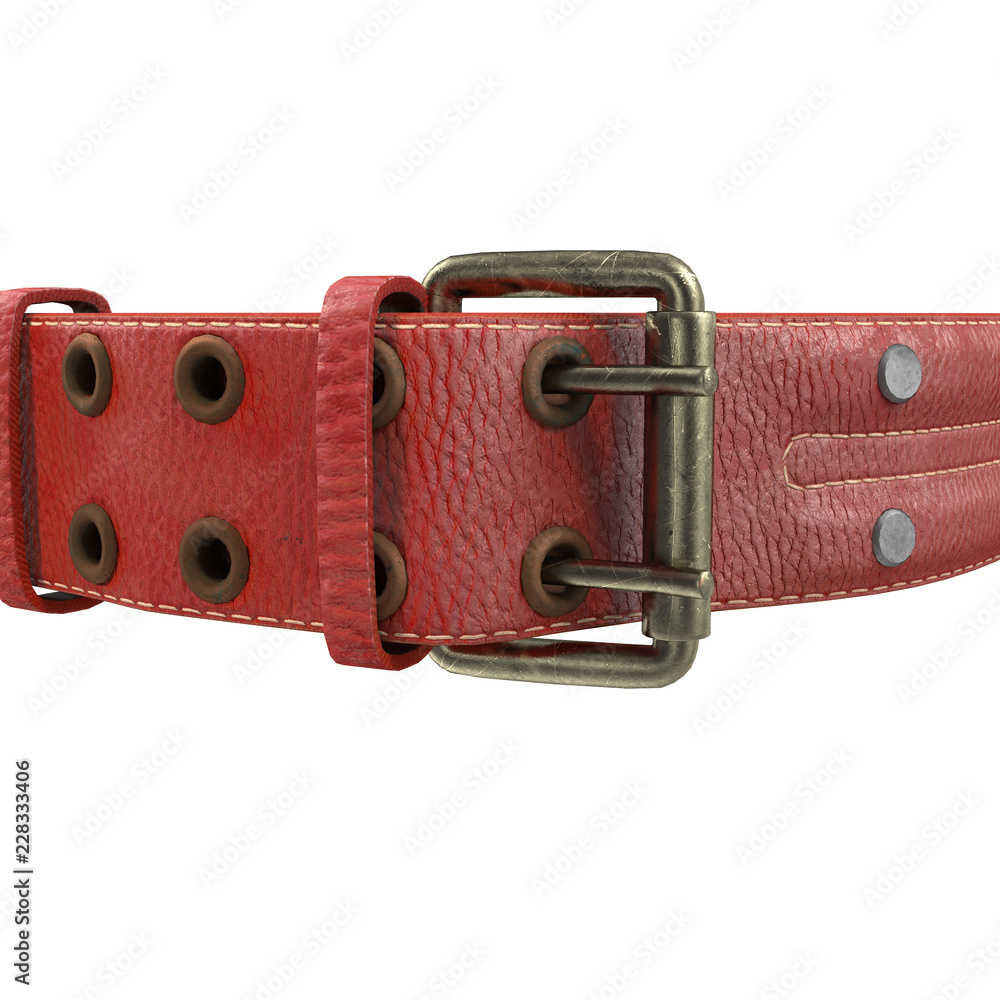 doggy leather collar on an isolated white background. 3d illustration doggy leather collar on an isolated white background. 3d illustration