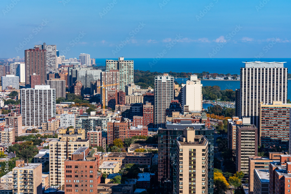 Lakeview Chicago Skyline Towards Lake Michigan Lakeview Chicago Skyline Towards Lake Michigan
