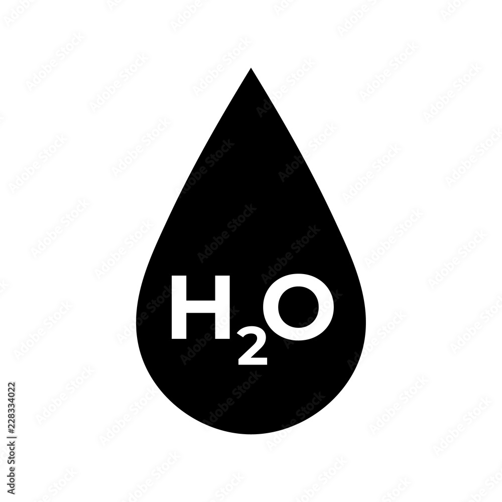 H2O icon, logo on white background H2O icon, logo on white background