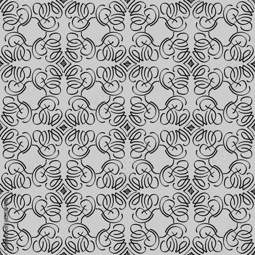 Seamless texture of geometric, floral ornament. decorative square background with hand drawn Indonesian tribal ornament. Vector illustration. Ready for textile design, fabric, and interior design.