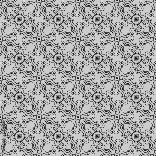 Seamless texture of geometric, floral ornament. decorative square background with hand drawn Indonesian tribal ornament. Vector illustration. Ready for textile design, fabric, and interior design.