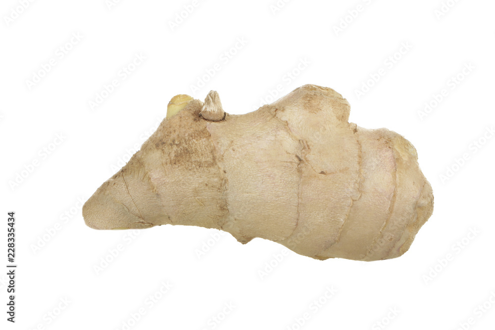 slice of ginger isolated on white background slice of ginger isolated on white background