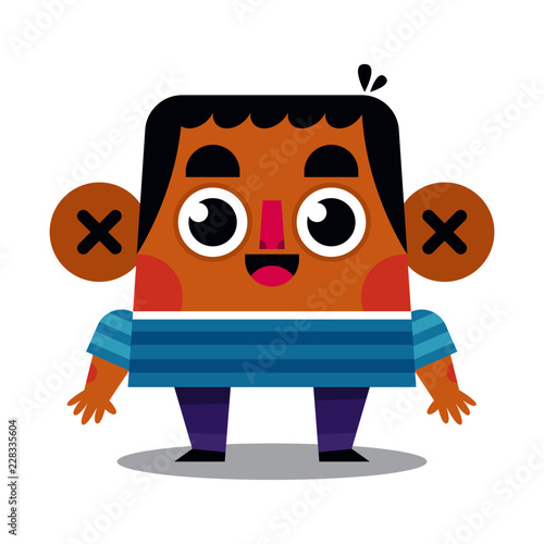Niño latino en flatdesign