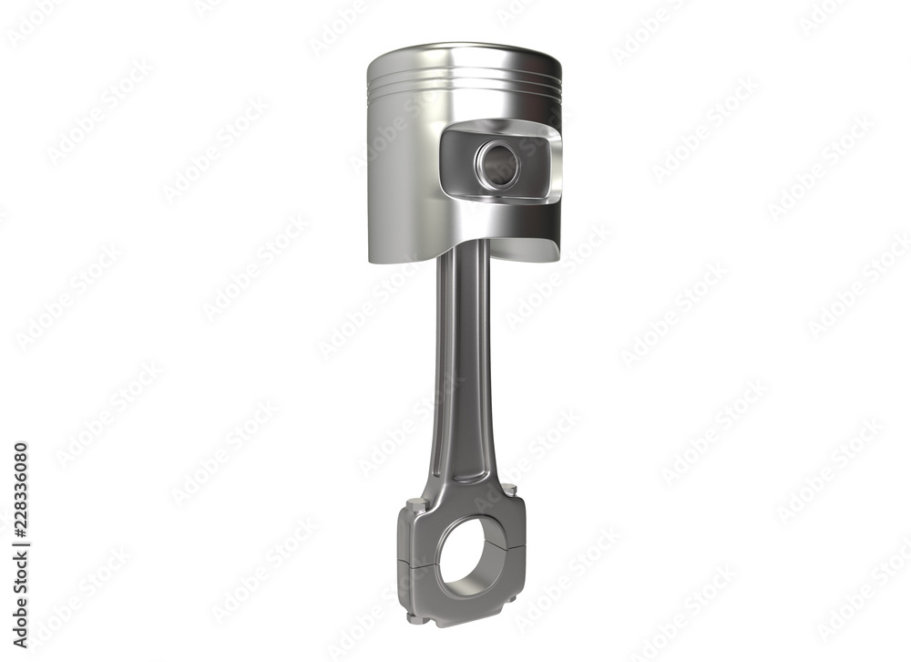 Pistons on background. Car parts. 3D rendering. Pistons on background. Car parts. 3D rendering.