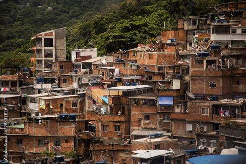 Houses in Santa Marta, one of the slums (favela) of rio de janeiro © Hannes Fistill