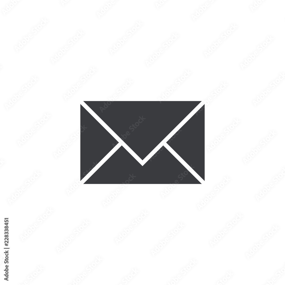 Vector mail icon isolated on white background. Element for design interface mobile app or website. Simple envelope sign. Vector mail icon isolated on white background. Element for design interface mobile app or website. Simple envelope sign.