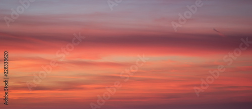 Fototapeta Naklejka Na Ścianę i Meble -  Sunset orange blue pink sky with clouds 