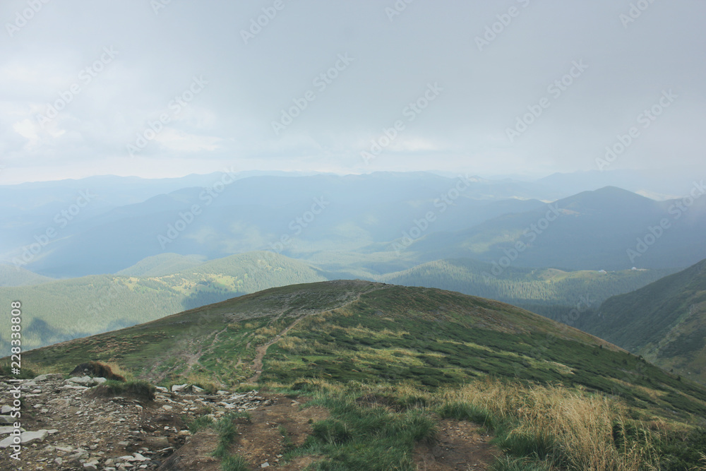 Mountains and clouds