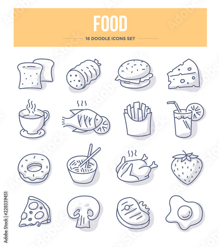 Food & Drink Doodle Icons
