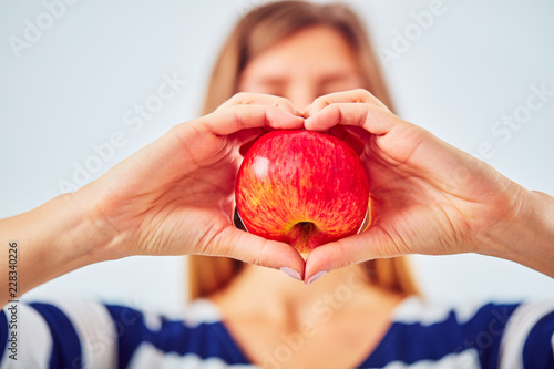 Fototapeta Naklejka Na Ścianę i Meble -  Healthy apple and fruit once a day.