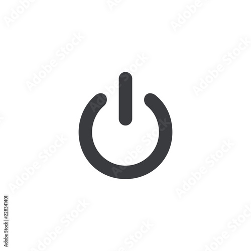 Vector power button icon. Element for design mobile app or website. 