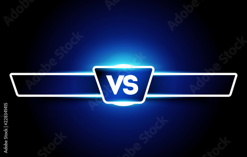 Vector VS Logo. Versus Board of rivals, with space for text. For Games and Sports
