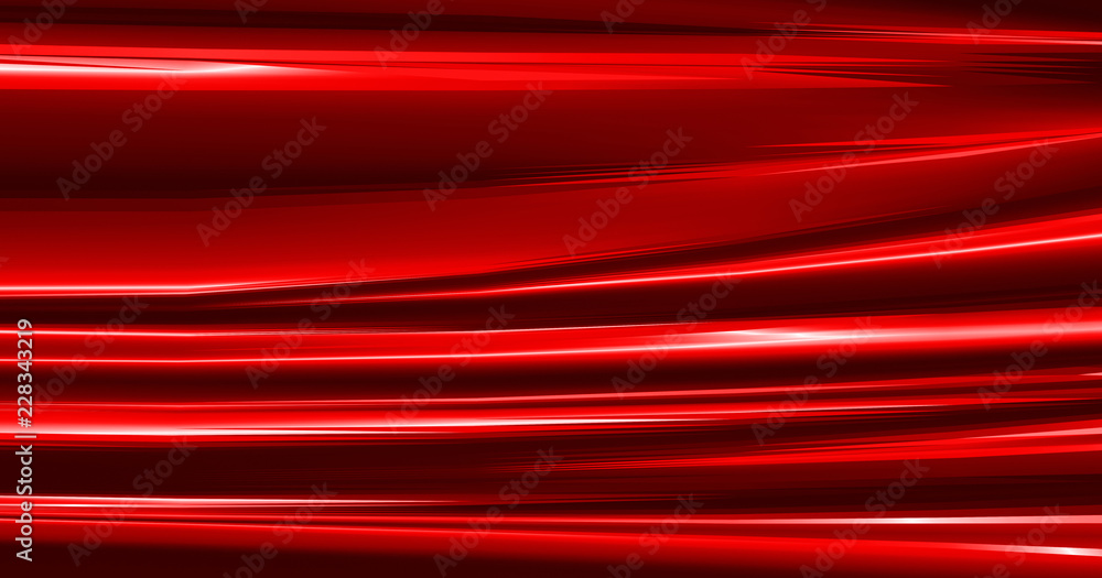 A glossy shiny pleated silk curtain texture for use as a red background.