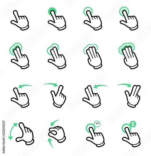 パネルタッチ アイコンセット（漫画風）