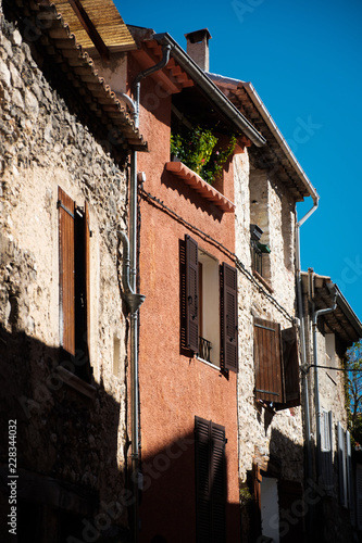 Colourful Houses with shutters, Vence, Provence