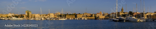 Alghero, Italy - Panoramic view of the Alghero historic quarter and marina