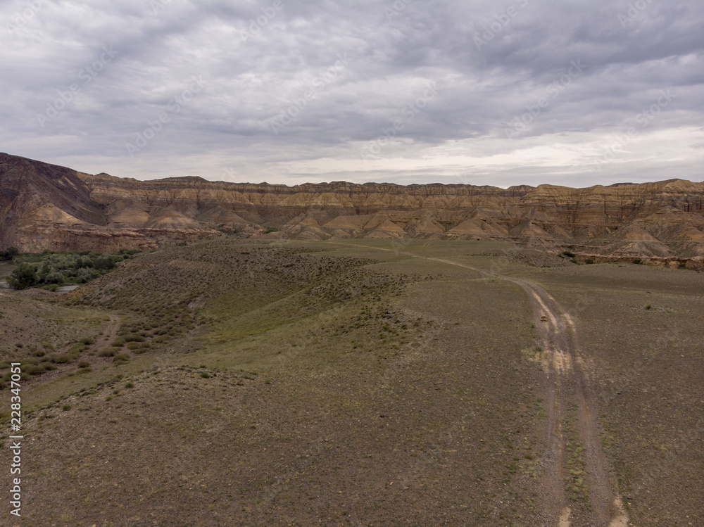 Charyn Canyon, Charyn National Park in Kazakhstan. The Valley of Castles. Second Biggest Canyon in the World.