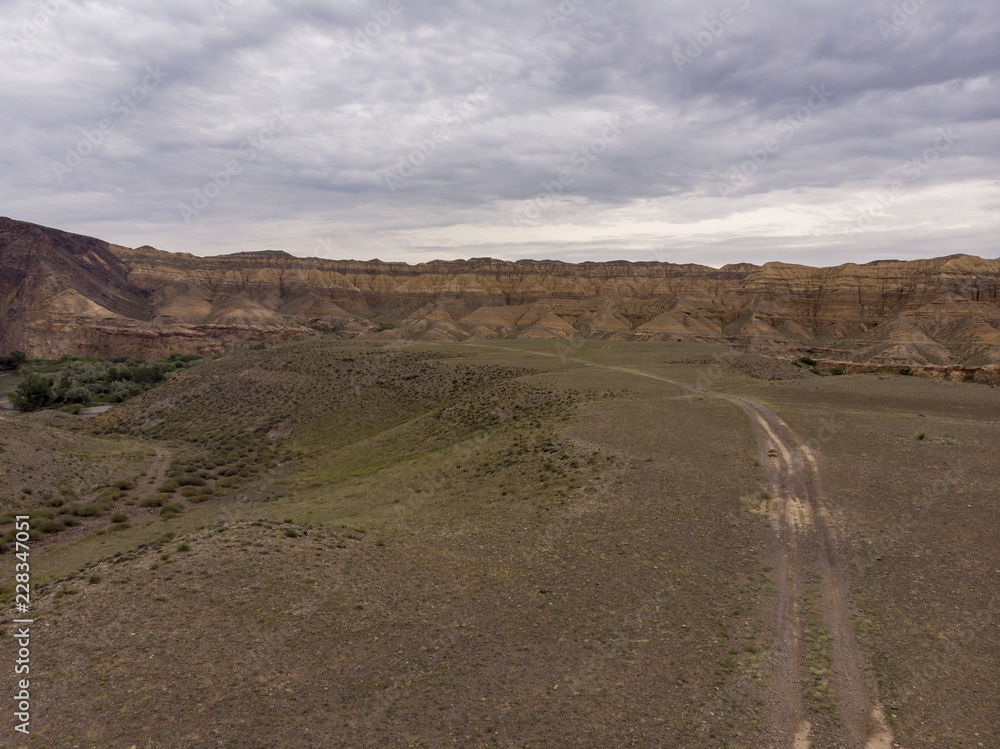 Charyn Canyon, Charyn National Park in Kazakhstan. The Valley of Castles. Second Biggest Canyon in the World. Charyn Canyon, Charyn National Park in Kazakhstan. The Valley of Castles. Second Biggest Canyon in the World.