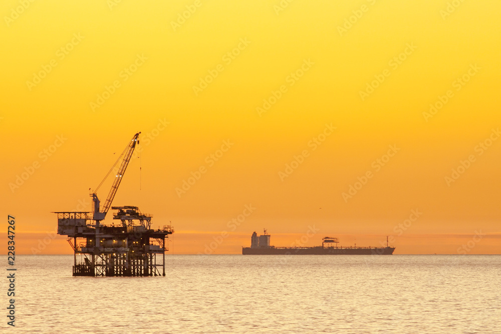 Oil Rig - Sunset