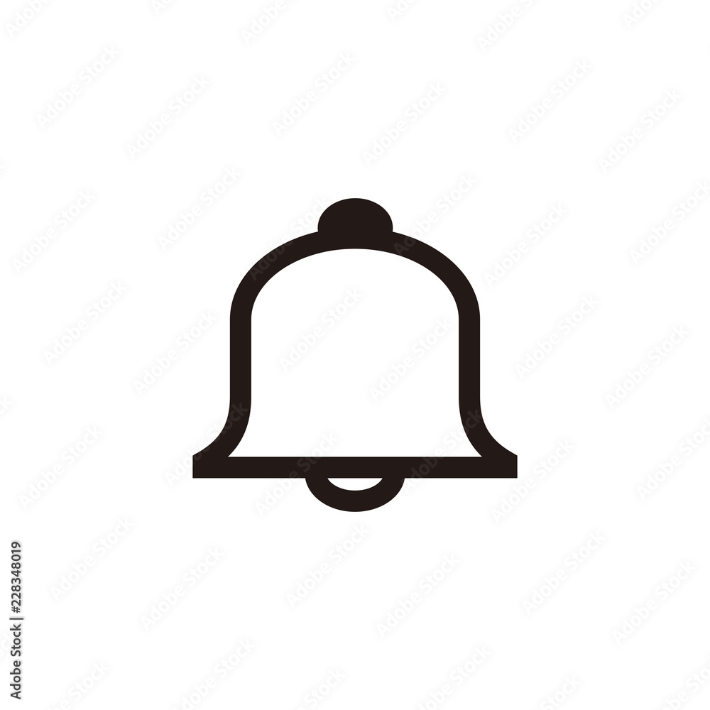 bell icon vector. Bell icon in trendy flat style isolated on white background bell icon vector. Bell icon in trendy flat style isolated on white background