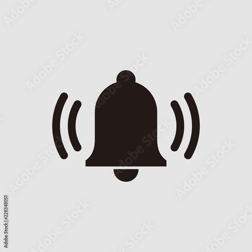 bell icon vector. Bell icon in trendy flat style isolated on white background