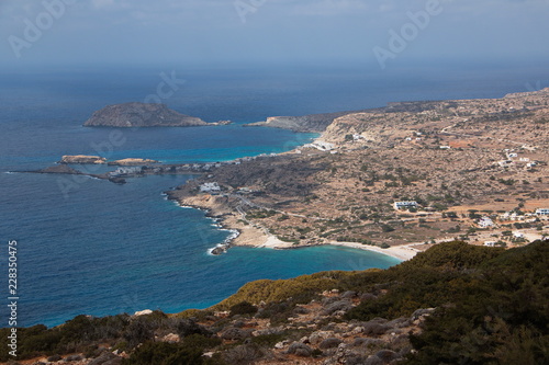 Panoramic view of Lefkos on Karpathos in Greece