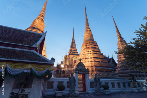 The view inside Wat Pho in Bangkok  Thialand.