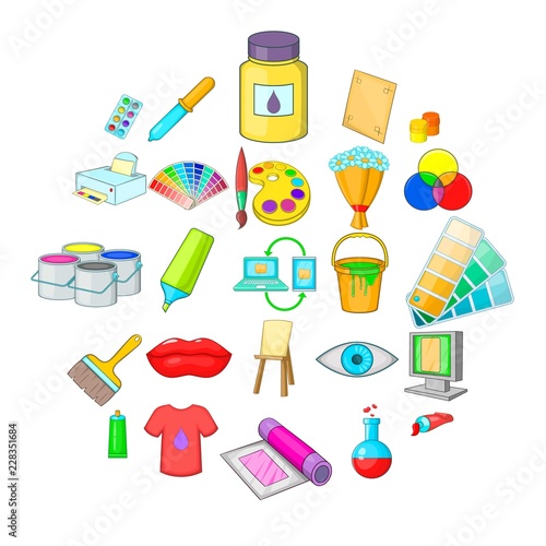 Artisan icons set. Cartoon set of 25 artisan vector icons for web isolated on white background