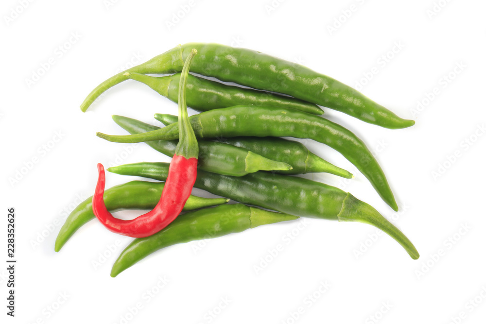 heap of chili pepper isolated on white background heap of chili pepper isolated on white background
